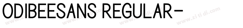 OdibeeSans Regular字体转换